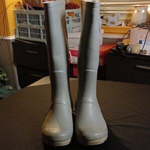 Gray Rubber Boots
